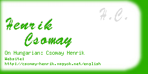 henrik csomay business card